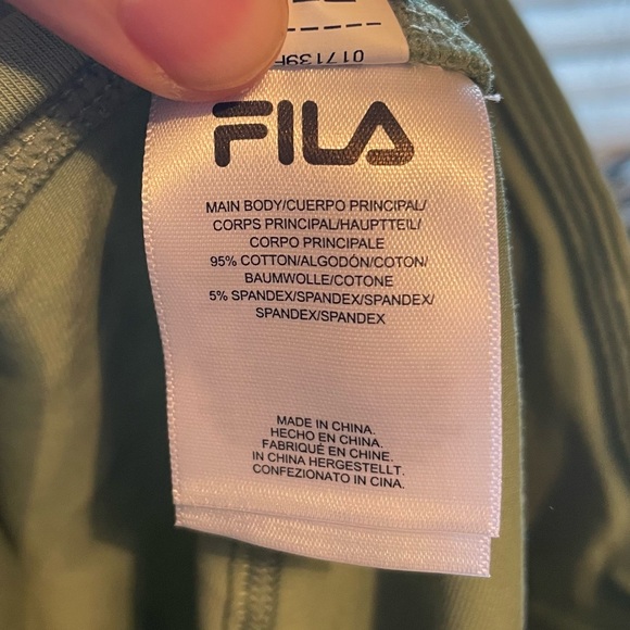 NWT Fila Sz 1X Womens Green Logo High Waist Strut 7/8 Length Leggings Tights $38 - Picture 5 of 11